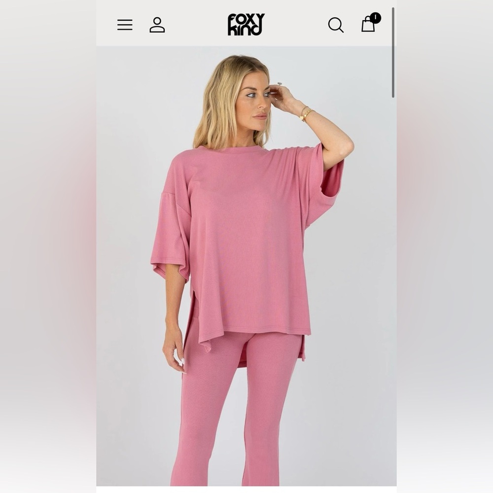 Foxy Kind Pink Boot Cut Pants & Top Set
